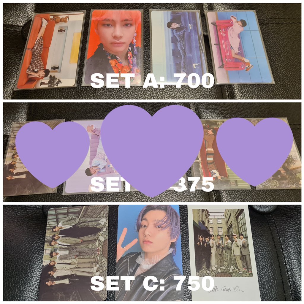 ourverse_twt's tweet photo. wts lfb bts pc ph

SET A
V LY ANSWER S VERSION PHOTOCARD (10/10)
BTS BE DELUXE RAP LINE (10/10) 

SET A
BTS JUNGKOOK BUTTER PEACH VERSION PHOTOCARD (10/10)
BTS BE DELUXE POLA, GROUP PC (10/10)

MOP: GCASH 
MOD: SCO

#ourverse_sells https://t.co/M69mQHqha4