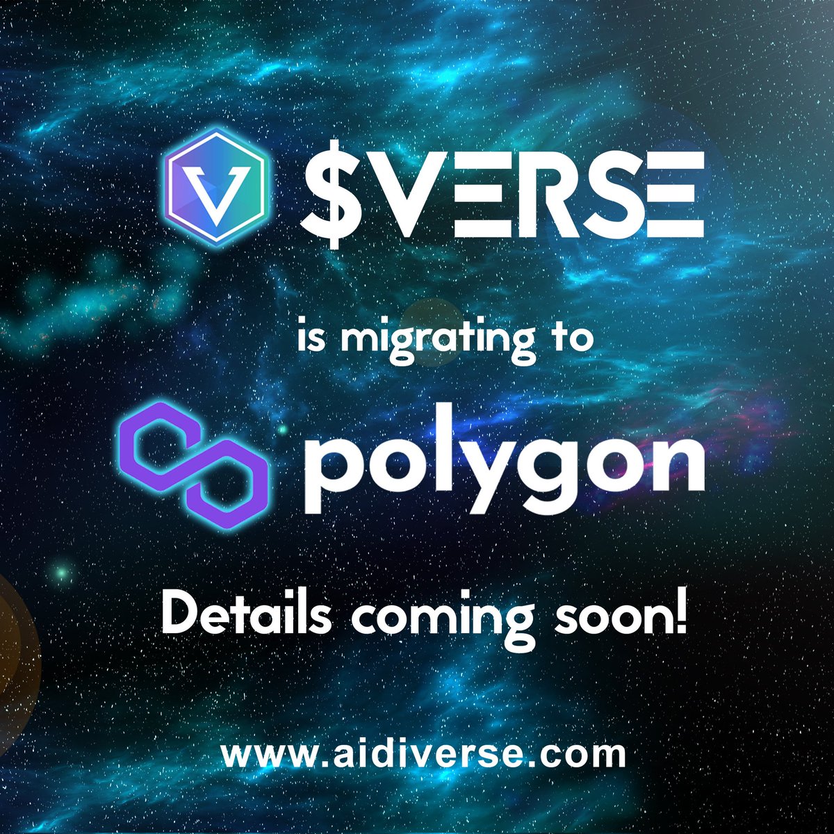 AidiToken's tweet image. Ready or not, here we come @0xPolygon !!!  @RealVerseToken  🚀🚀💥💥 🌝