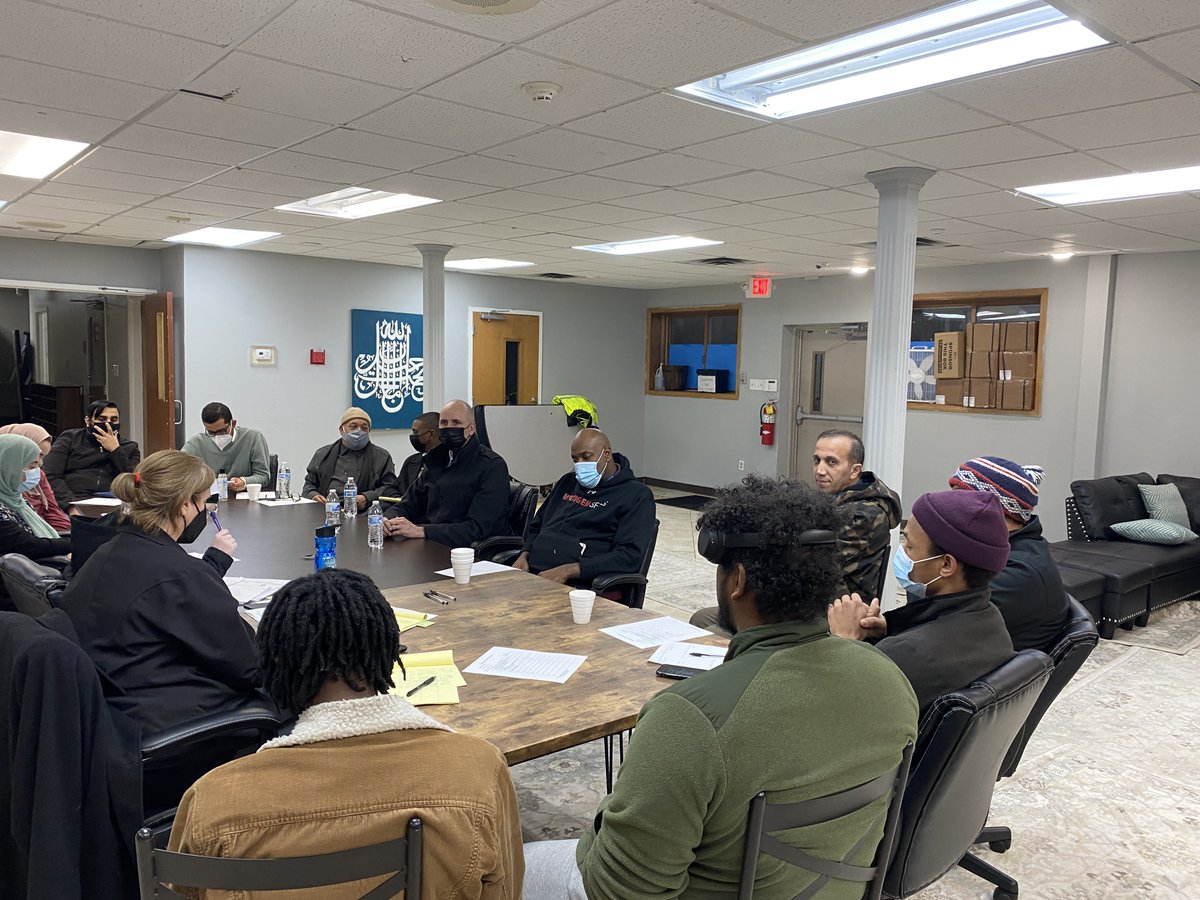 IMANAssociates's tweet photo. On 2/8/2022, @IMANAssociates, @faithinindiana and @imca_indy and a group of inner-city Muslims met with @MCProsecutors @ryanmearsindy.  The purpose?  To uplift their experiences &amp; discuss a set of policy priorities that can bring positive impact to all. 

#indianamuslims https://t.co/sKd9nN137Y