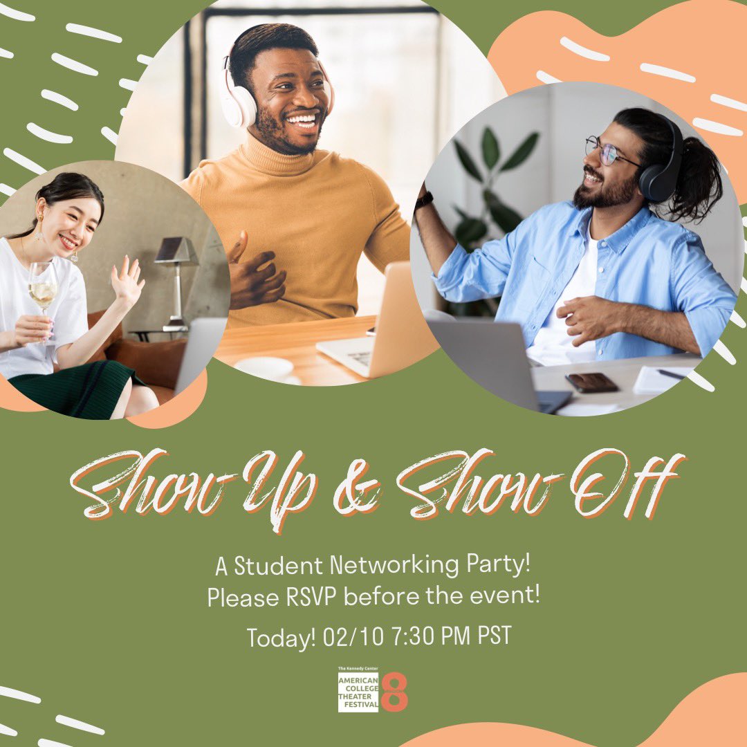 We got a lot going on this last week. But where’s the time to socialize?

RSVP for our Networking Event— find your next collaborators HERE!

forms.gle/TjS43XT1PybgNz…

#theatre #networking #social #artists