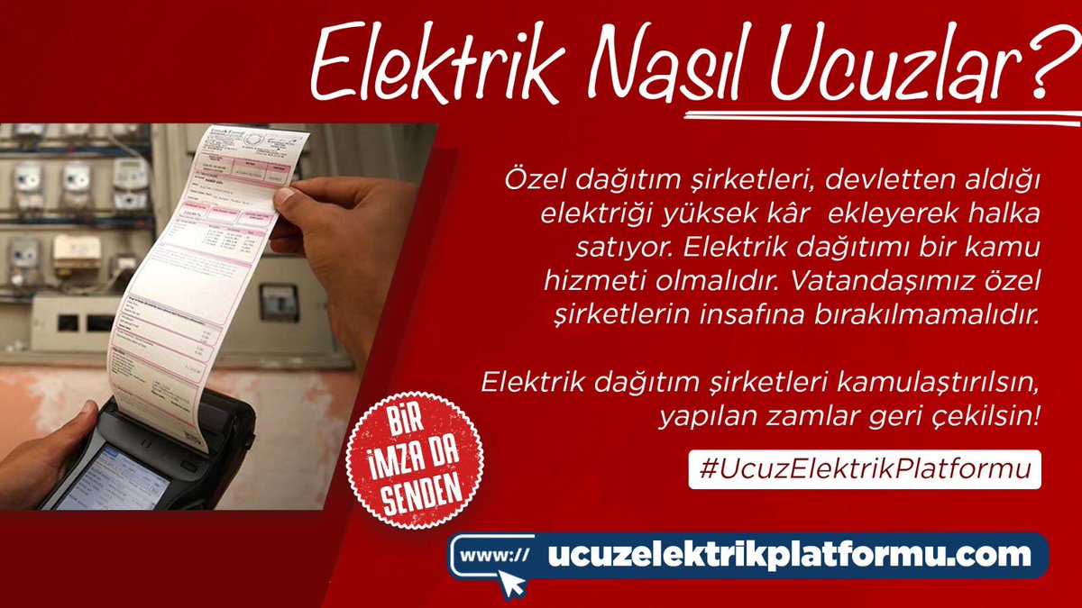 21 enerji şirketinin kâr hırsı 84 milyon vatandaşımızın canından daha mı değerli?

Enerji bir kamu hizmetidir. Buradaki en ufak aksaklık, pahalılık milleti derinden etkilemektedir.

Ucuz ve güvenli elektrik devlet eliyle mümkün!
ucuzelektrikplatformu.com
#UcuzElektrikPlatformu