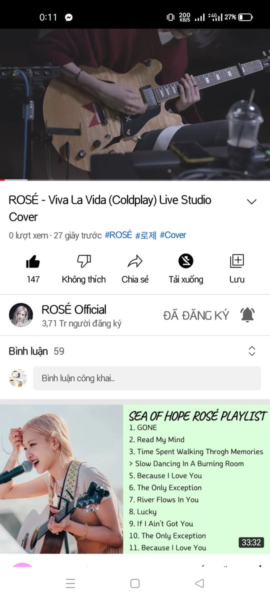 Rosé à cứ bị yêu đó 
Hạnh phúc gì đâu huhu
HAPPY HALF FIFTY ROSÉ
#OurRockstarROSÉDay
#봄의시작_채영아_생일축하해