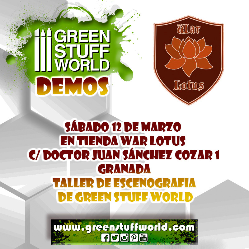 Tenemos un nuevo taller de modelismo con la gente de Green Stuff World. Si queréis más info pasaros por nuestra página web:

warlotus.com/?post_type=eve…