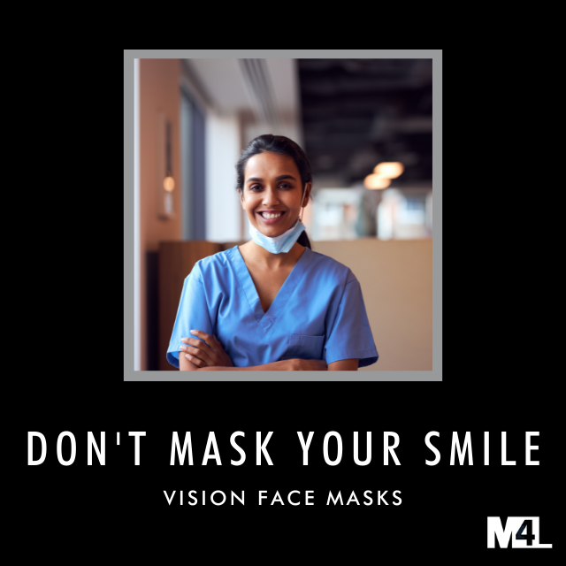 Are you still masking your smile with a traditional face mask?

Our Vision Face Masks allow you to improve your communication and flash a smile to those around you.

Shop now: mask4life.co.uk/product/m4l-vi…
