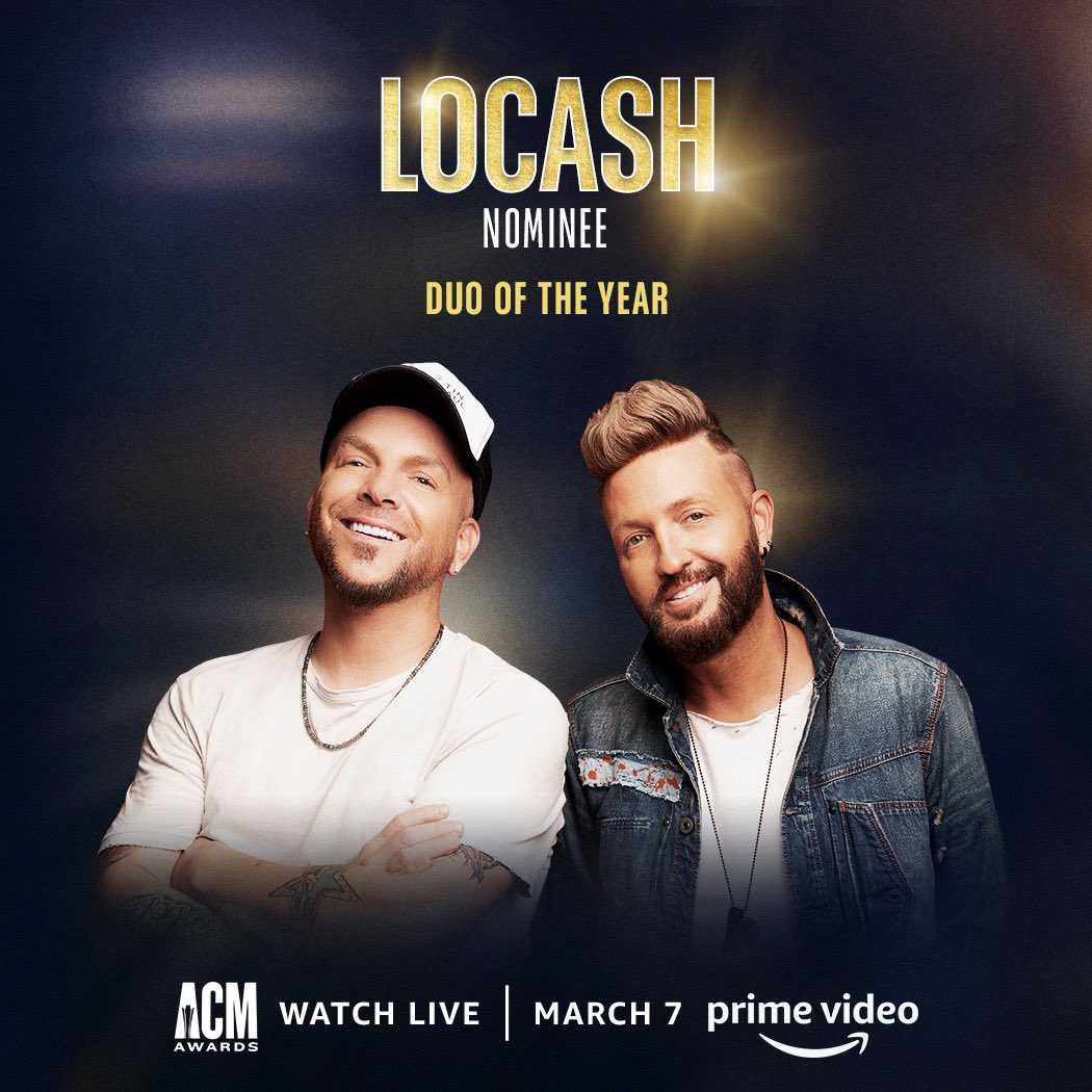 LOCASHmusic's tweet photo. we will let you know when this feels real…...until then, see yall in Vegas!! Honored &amp; Thankful! Thank You, @ACMawards 🙏🙏 https://t.co/Xj6LH5YAD6
