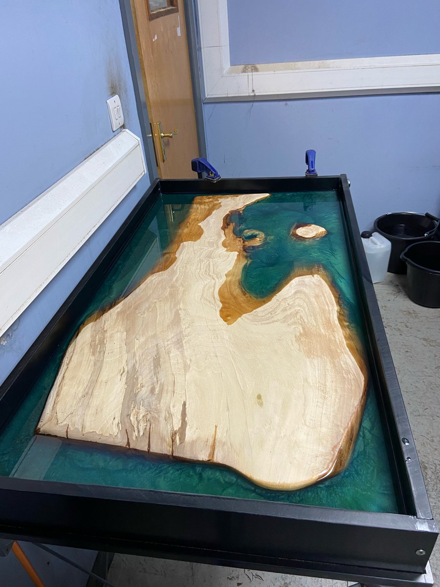 northcountryken's tweet photo. 2 new Tables in the making this week, final Resin pours tomorrow & should be out of the moulds by Monday #woodworking #workshop #hexham #northumberland #rivertables #resinart https://t.co/BewW2Ap4ei