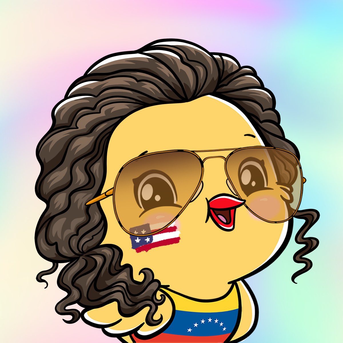 sujaramillo's tweet photo. Ok, so I gave myself a more customized chickie makeover.

#curlyhairdontcare
#VenezoGringa

Yeah, leading the charge on those two hashtags.✌🏽

@CanticosNFT #NewProfilePic #nftart #WomenInNFTs #latinasintech #WAGMI https://t.co/yhMX5kVxke