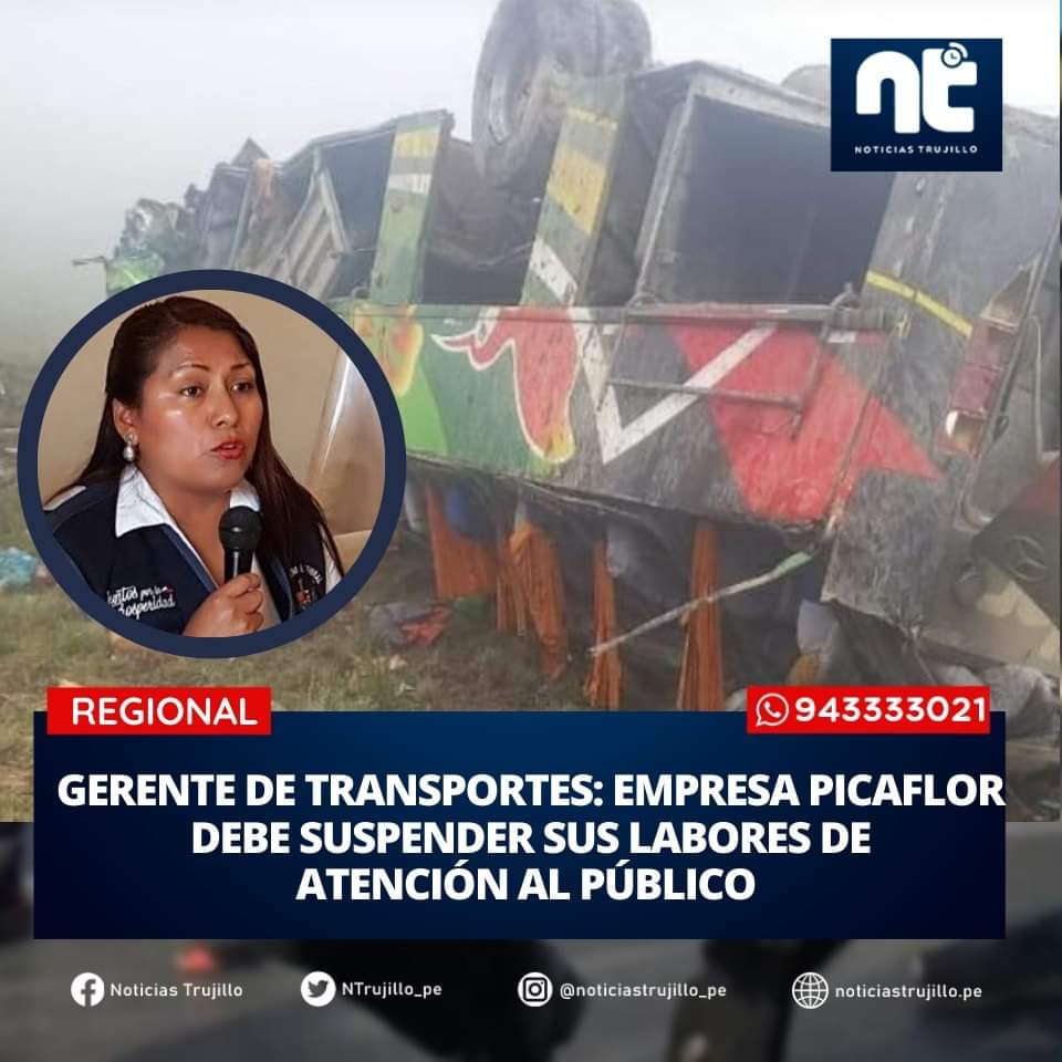 ntrujillo_pe's tweet photo. 🔴📌 Gerente regional de Transportes de La Libertad afirmó que tras el accidente de tránsito ocurrido ayer en la carretera de la sierra, donde un bus cayó al abismo. 

#NTInforma #gerentedetransportes #sierra https://t.co/BgAGMAdXei