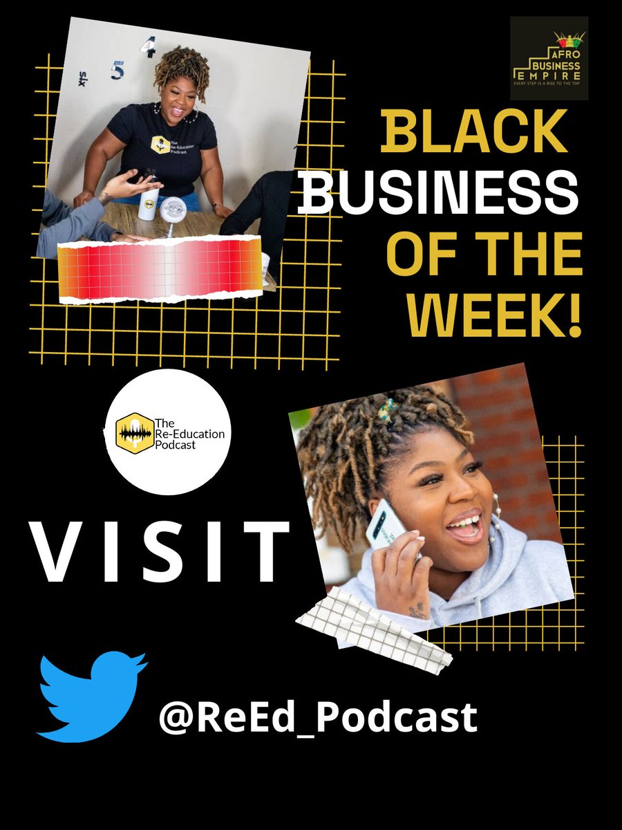 Afro_Biz_Empire's tweet photo. Our #blackownedbusiness of the week is @ReEd_Podcast. They have been providing listeners the best selection of conversations with special guest on the topic of Race.
Today we encourage you to follow @ReEd_Podcast
🔗 https://t.co/KfOWIUi8AR
#blackblogger #britishblogger https://t.co/iDQqnho8lV