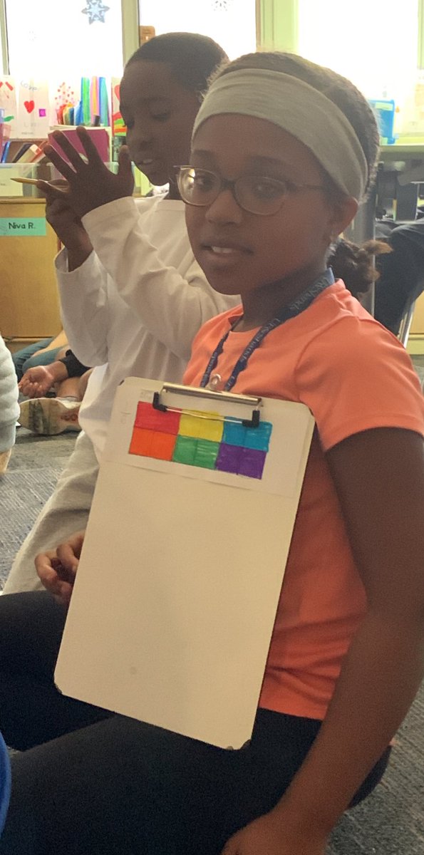 AngelaFlavinpky's tweet photo. Third grade Ss model different ways to represent a 2x6 array into fractions.  #LoveTeaching #fractionsarefriends https://t.co/7oYXvkkW1Z