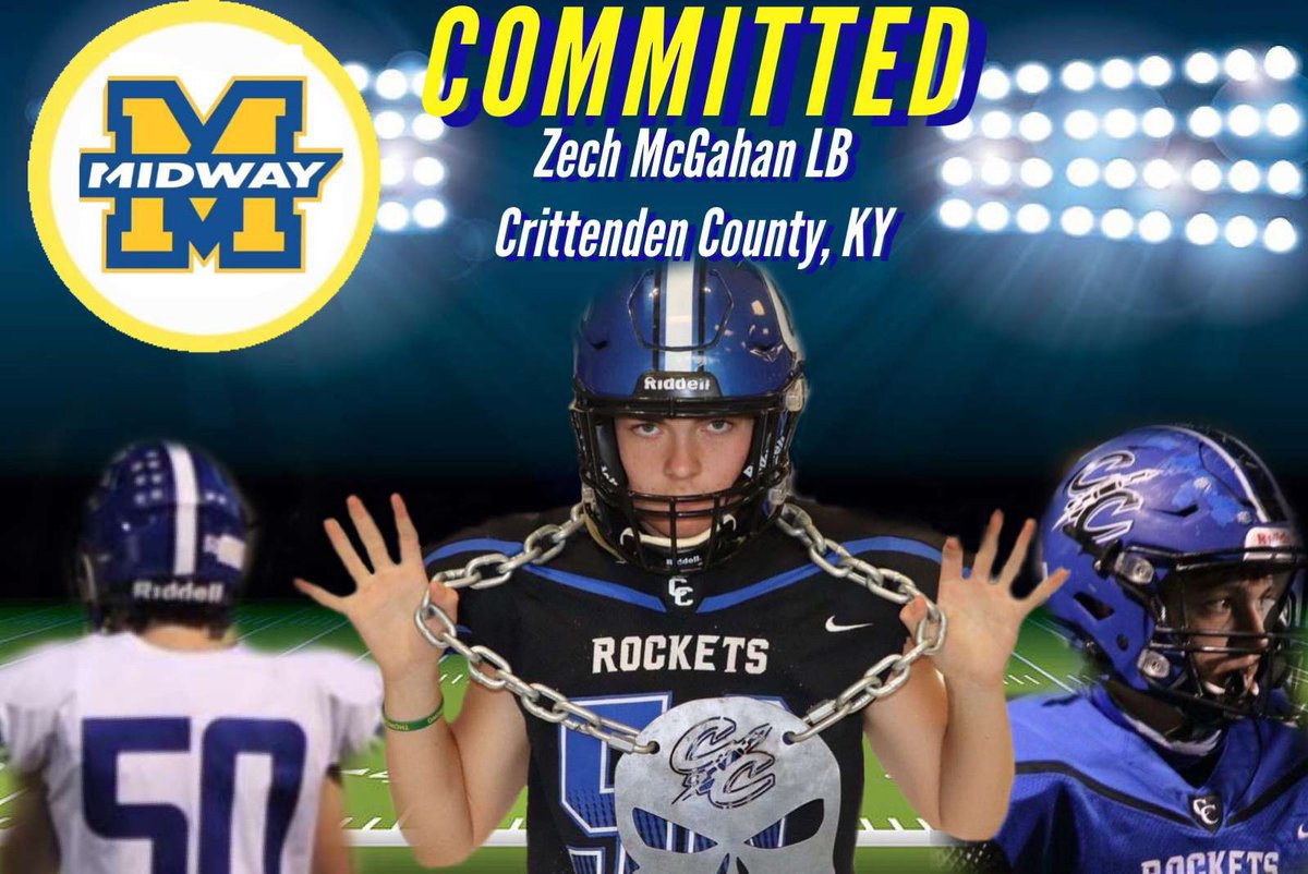 Zechariah McGahan (@zechariahmcgah1) on Twitter photo Blessed to announce that I am committing to Midway University! Thank you to all who have helped me through this process:) #AGTG <a href="/midway_sprint/">Midway University Sprint Football</a> <a href="/GoMidwayEagles/">Midway Eagles</a> Blessed to announce that I am committing to Midway University! Thank you to all who have helped me through this process:) #AGTG <a href="/midway_sprint/">Midway University Sprint Football</a> <a href="/GoMidwayEagles/">Midway Eagles</a>