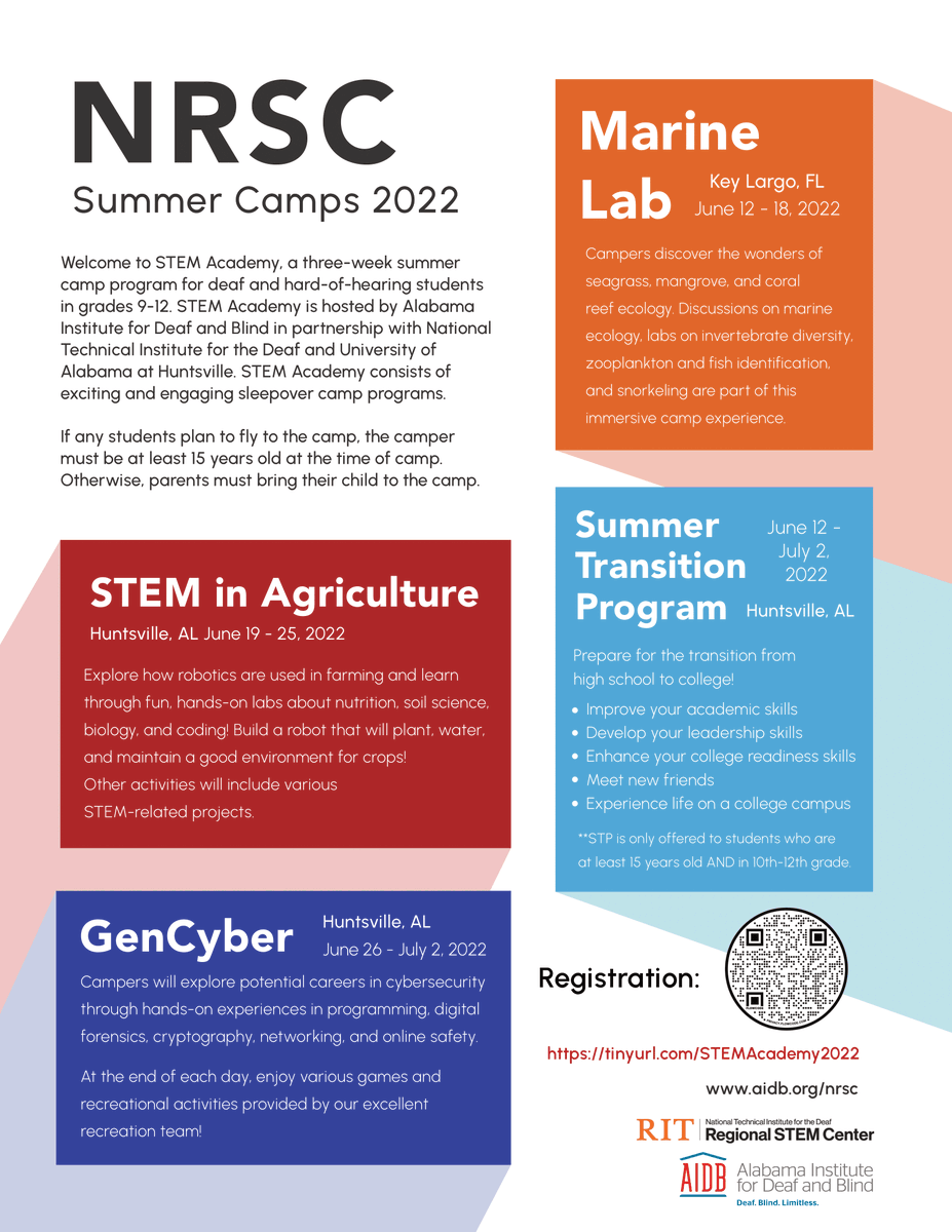 NRSCenter's tweet photo. Here's our 2022 summer camp flyer!!!!  #Deafed #Deaf https://t.co/wIGiitKLZ5