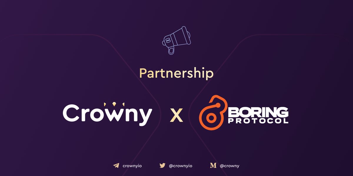Crowny continues to grow the partnerships network within the <a href="/Solana/">Solana</a> ecosystem and today we are proudly announcing a partnership with <a href="/BoringProtocol/">Avinda_ahi</a>💥

✅Read more on our Medium: crowny.medium.com/crowny-partner…