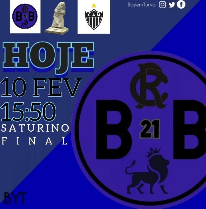 BayenTurvo's tweet photo. DIA DE FINAL! HOJE É DIA DE BAYERN! VAMOS COM TUDO! #DiadeFinal
⚽ Bayern do Turvo x @Atletico
🏟 José Saturnino dos Santos
⏰ 15:50
🏆 Taça dos Apóstolos
📺 Twitter
#VamosTurvo 🔵⚪🔵 https://t.co/8LEObPElYi