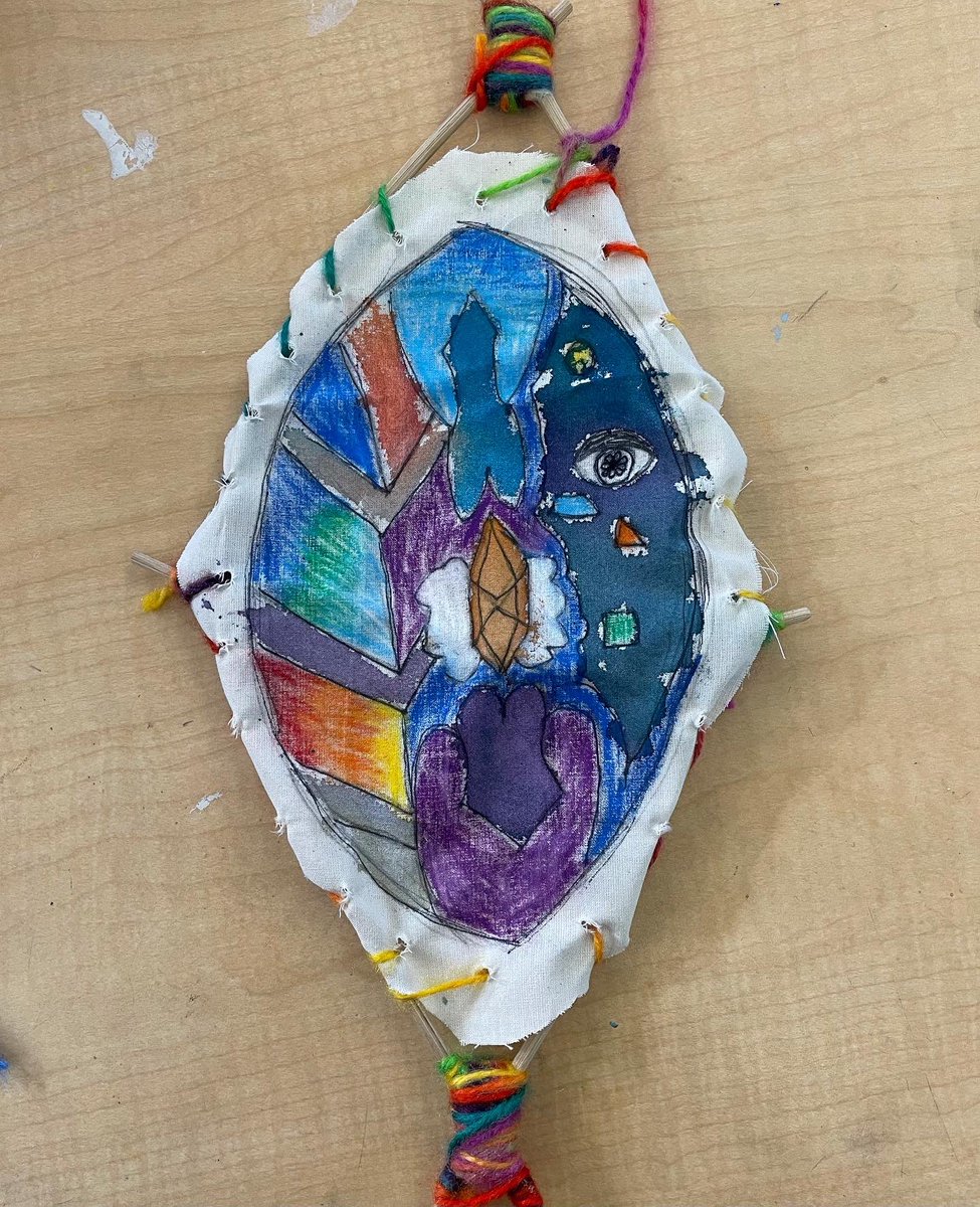 5th grade has been creating these identity shields inspired by African art.  #wiltonwayct <a href="/WPSCMSocial/">CM Live</a> #arteducation
