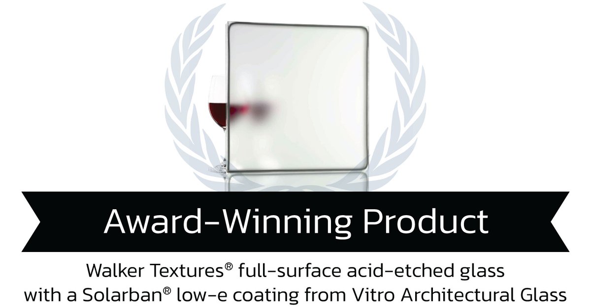 WalkerTextures's tweet photo. #WalkerTextures with #Solarban from @Vitro_Glazings wins two industry awards: @USGlass #readerschoiceawards and @archproductsmag #PIAAwards !
See what’s so special about the glass at https://t.co/lAiNumuyNz
#awardwinning #acidetchedglass #performanceglazing #loweglass #thankyou https://t.co/p2YE2k6JeE