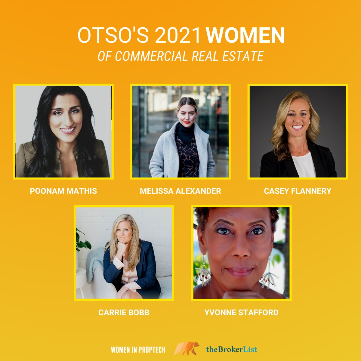 Here are the next 5 Most Influential Women in Commercial Real Estate that we are highlighting from 2021!

The #CRE industry has been notorious for a lack of women in the sector—so we're thrilled to honor these incredible ones! 

#iwd2021 #raiseherup #proudwomenincre