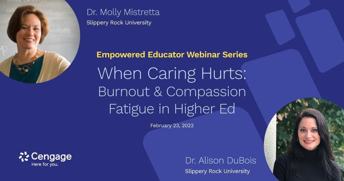 We are looking forward to discussing this important topic with educators across the country!  Applicable to K-16.  2/23/22, 2-3:30pm EST