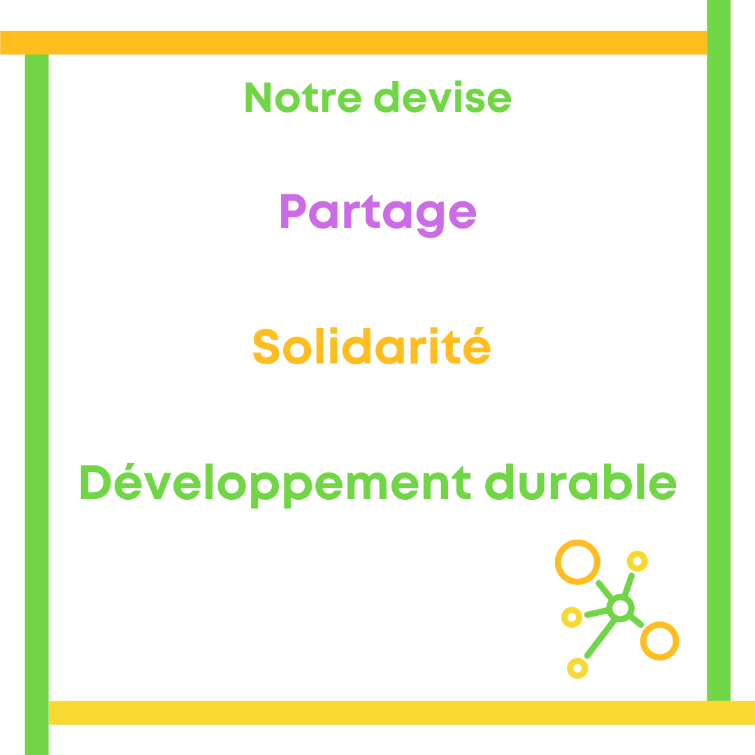 EngaJeune's tweet photo. La devise et les valeurs de l’association : « Partage, solidarité, développement durable » ! https://t.co/7qv5HS3LHC