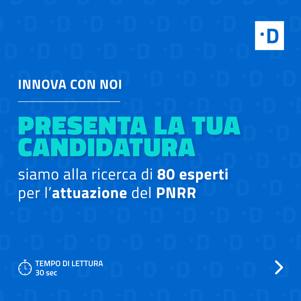 InnovazioneGov's tweet photo. 📢Vuoi contribuire alla realizzazione degli obiettivi del #PNRR sul territorio? Siamo alla ricerca di 80 esperti:
✅47 Account Manager; ✅26 Technical Implementation Manager; ✅7 Operations Assistant.
Puoi presentare la tua candidatura qui 👉https://t.co/qQsDh5JbTQ https://t.co/OsQh9Ef5WY