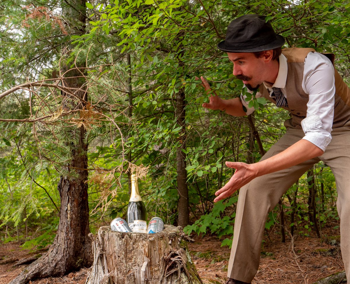 #tbt that time we found sparkling wine on a business trip. Don’t worry, we packed it out. #suitcamping <a href="/Algonquin_PP/">Algonquin Provincial Park</a>