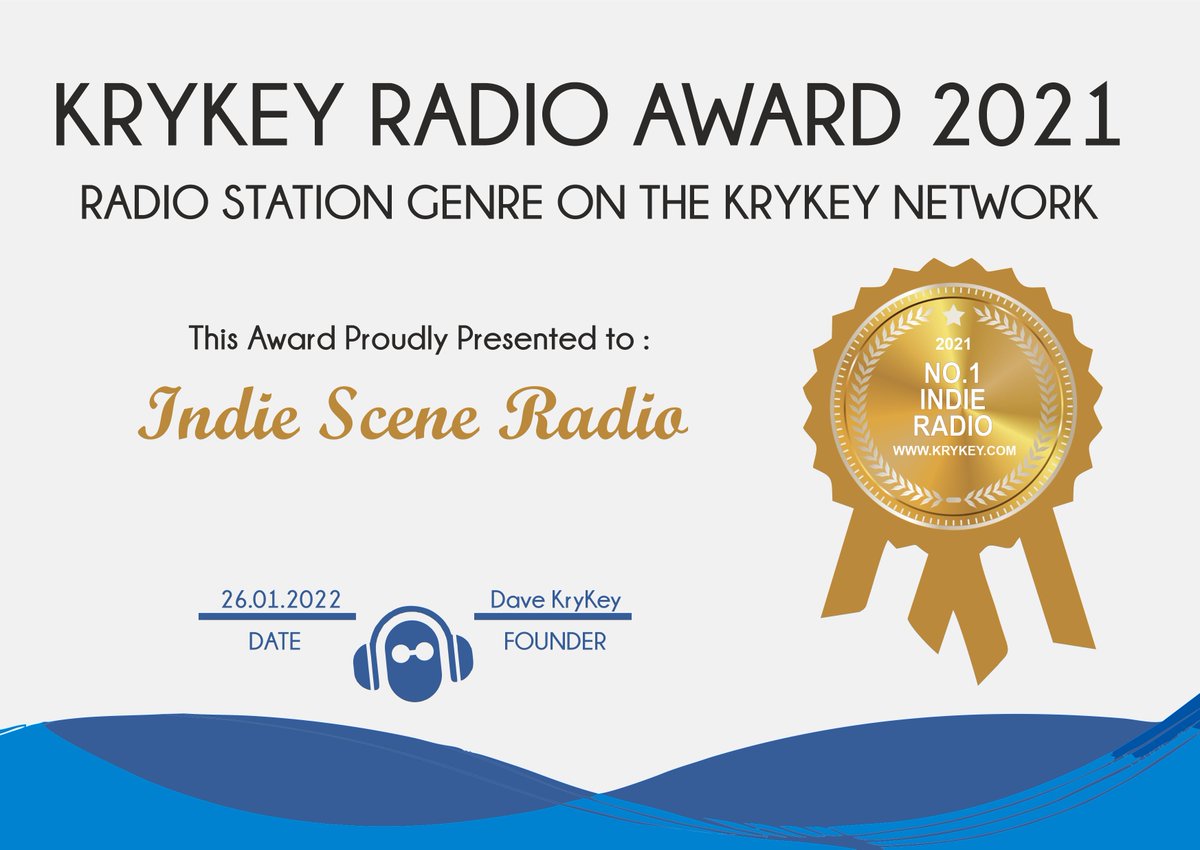 Gerg Anidem (@gerganidem) on Twitter photo Hey Now! So proud <a href="/INDIESCENERAD/">INDIE SCENE RADIO</a> won the #award for "Best Indie Station" for 2021 on the
<a href="/KryKeyPremium/">KryKey Premium Radio</a> network! Thank you so much for your support and tuning in! 🤟😎🎉 lyvradio.com/WISR/ Hey Now! So proud <a href="/INDIESCENERAD/">INDIE SCENE RADIO</a> won the #award for "Best Indie Station" for 2021 on the
<a href="/KryKeyPremium/">KryKey Premium Radio</a> network! Thank you so much for your support and tuning in! 🤟😎🎉 lyvradio.com/WISR/