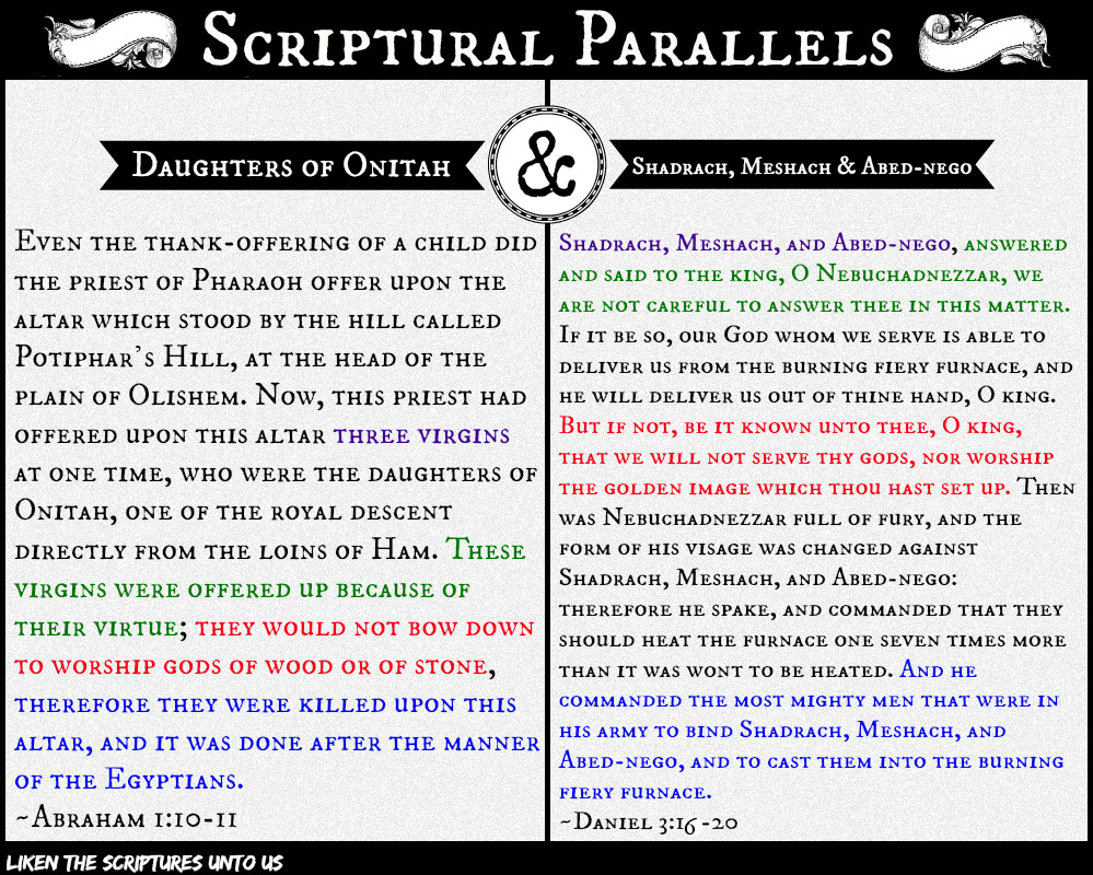 LikenScriptures's tweet photo. Physical deliverance doesn't always come when we stand for the right. But, Spiritual Deliverance will always come!
#Scripture #ScripturalParallels #ComeFollowMe #PearlOfGreatPrice #OldTestament https://t.co/OVfooqAzHV