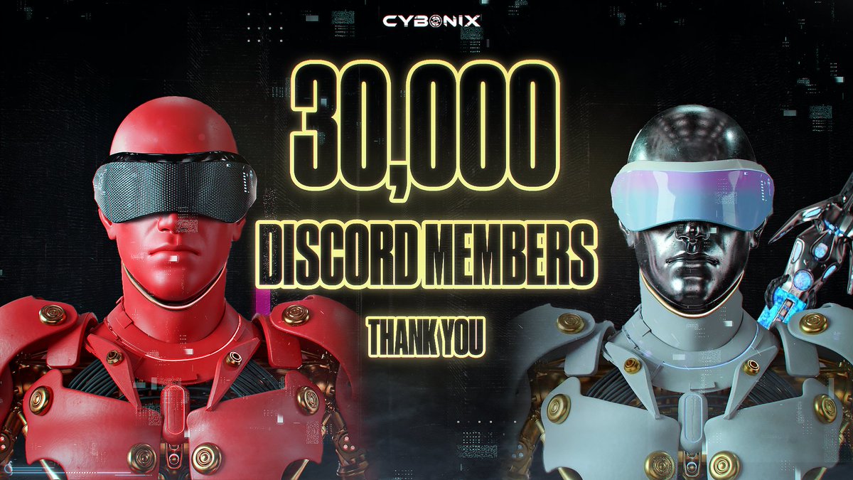 Thank you for 30,000 on discord! The Cyborgs are growing rapidly!

We are giving away 30 whitelist spots on this post!
To join
1. Like &amp; RT this post
2. Follow us
3. Tag 3 friends