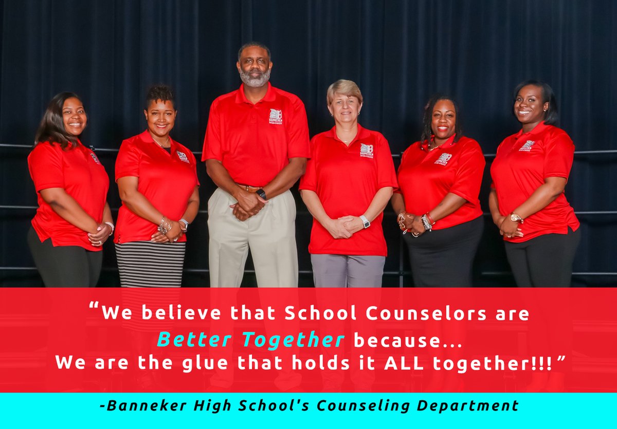 As we continue to celebrate National School Counselors Week, we want to highlight the Banneker High School Counseling Team @banneker_hs for telling us why they are better together! #NSCW22 <a href="/WeAreGSCA/">GSCA</a>