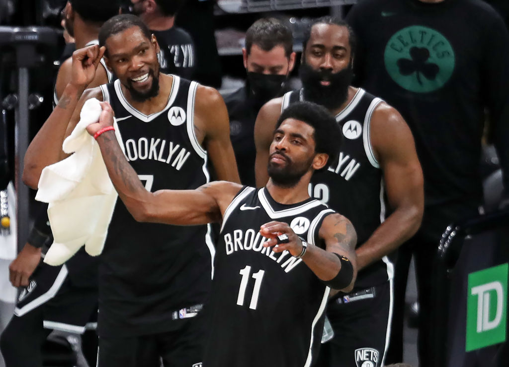 CBS Sports på Twitter: "James Harden, Kevin Durant and Kyrie Irving played  in only 16 games together. The Nets went 13-3 in those games (8-2 in the  regular season and 5-1 in