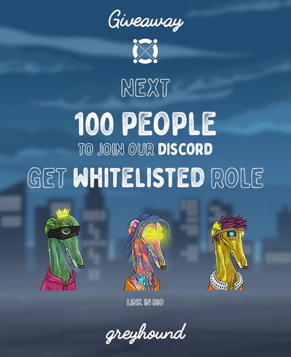 SOSgreyhound's tweet photo. ⚡️GIVEAWAY⚡️

Take advantage! only 100 gaps will be filled with the role of whitelist‼️ https://t.co/YETf3E5WFF

🏆 0.25 eGld 🏆
🏆 0.25 eGld 🏆

👉🏻Follow us
👉🏻Retweet
👉🏻Tag 3 friends 

Follow all the steps to activate it

#ElrondCommunity #EGLD #ElrondNFT https://t.co/tRnI9W8Bb6