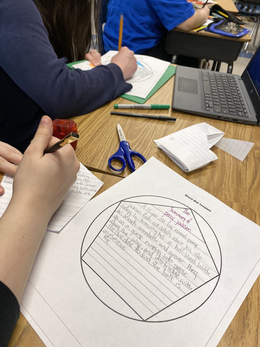 ParmaComMHS's tweet photo. Students in @ConstellationOH #ParmaMiddle are flexing their #TheLightningThief chops and completing an analysis of the book. Can’t wait to see how @MrsShebs103 students’ final results! https://t.co/gahII7lQep