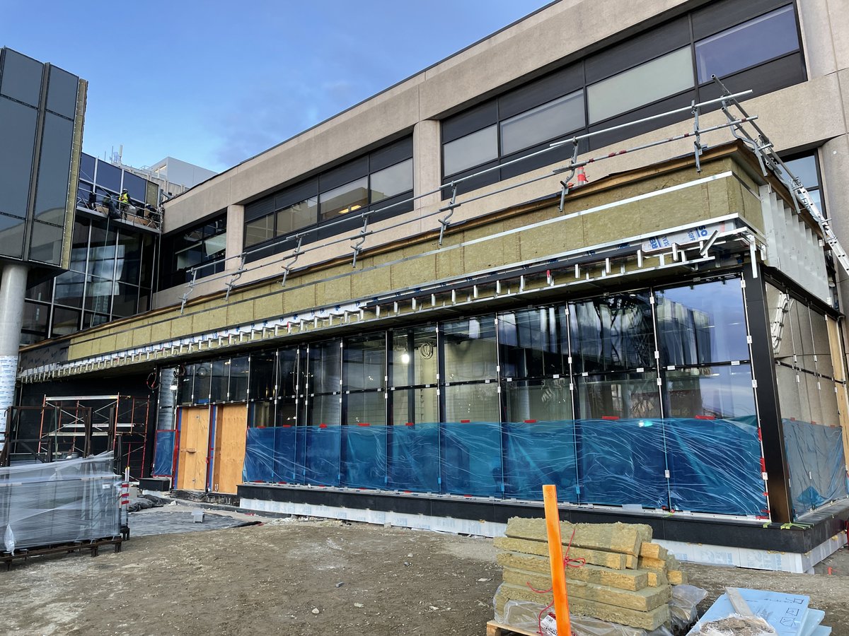 EDMathisonHall's tweet photo. View of the ongoing work on the new level 2 entrance from Mathison Hall into Scurfield Hall. https://t.co/vqrVKtnMW3