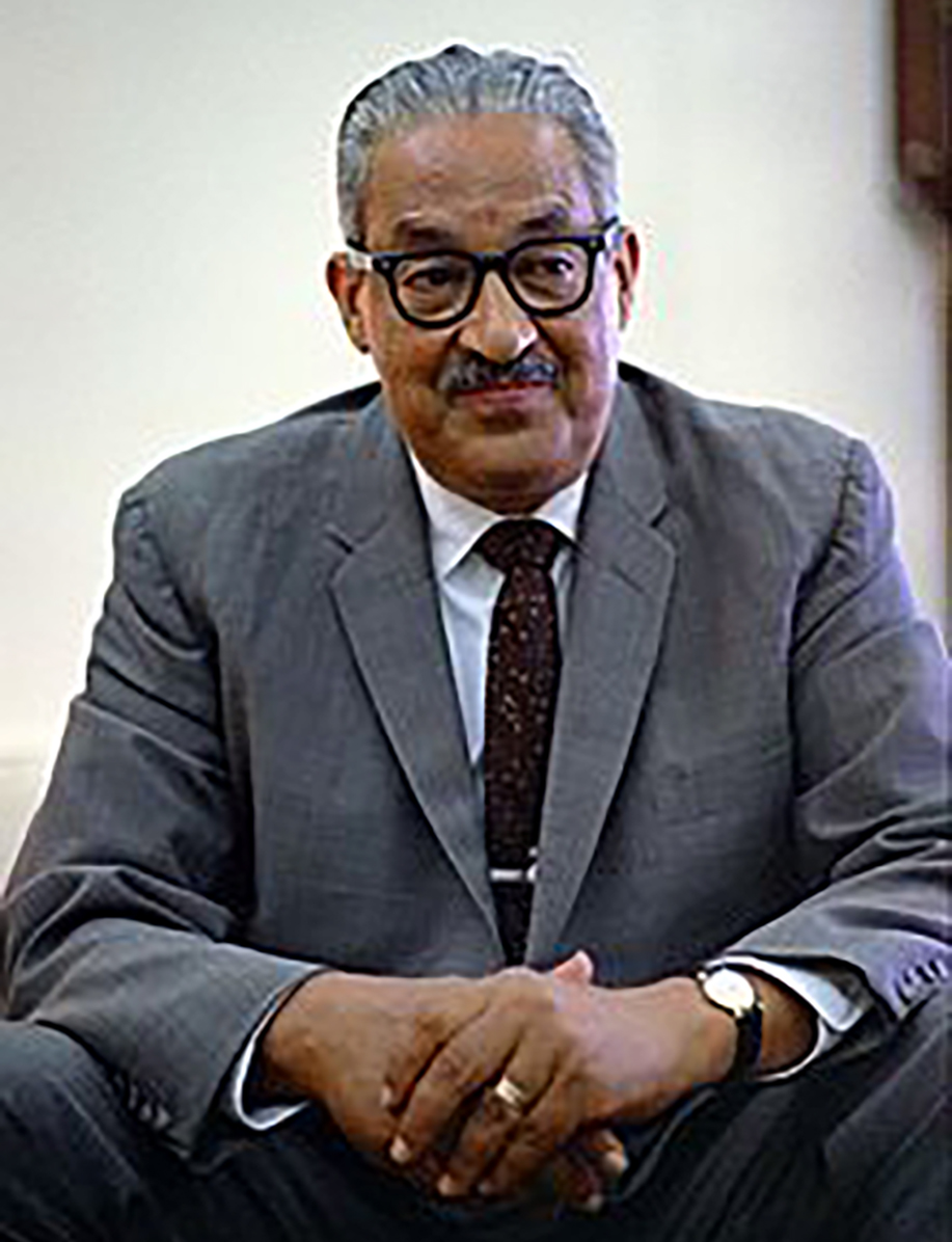 CMFDL's tweet image. Thurgood Marshall was the first. African-American justice on the U.S. Supreme Court. His greatest victory was Brown v. Board of Education (1954) when the Supreme Court ruled to end racial segregation in public schools!
