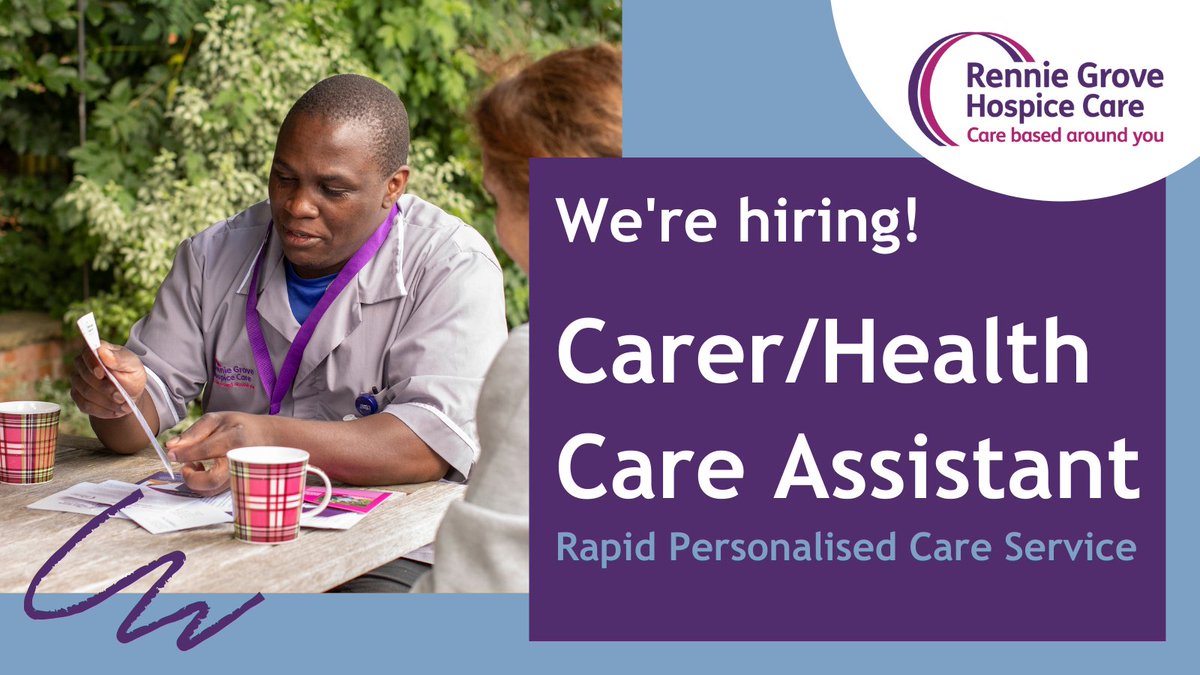 We're looking for a #Carer / #HealthCareAssistant to join our RPCS team! ✨ Could you care for people nearing the end of their life and make a real difference? Are you looking for a job with flexible short hours? Find out more and apply here 👉 bit.ly/RGCarerHCA