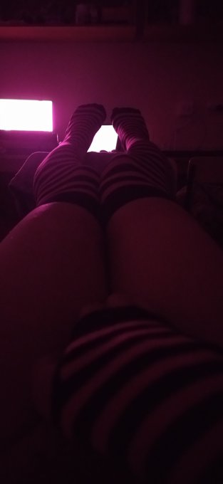1 pic. Thighs in a soft pink light at night... Would be perfect if there was someone to snuggle with