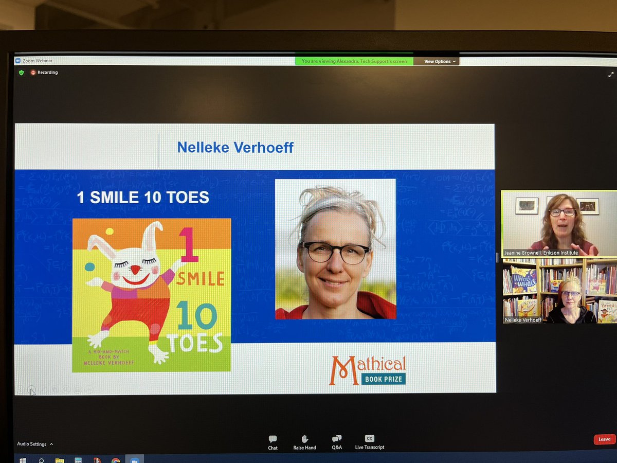 Excited to find out what the the 2022 Mathical Book Prize winners are! And I see familiar faces on the selection committee and as hosts and panelists. #mathicalbooks #earlymath @mathmoves @NCTM @TrenaWilkerson @ncte @eriksonmath