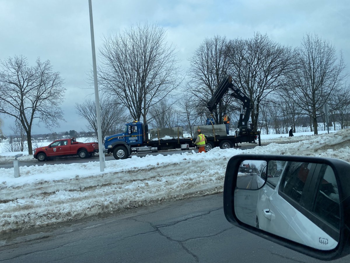 _rboyer's tweet photo. Asshat barricades being deployed in downtown #Fredericton https://t.co/hAIyHgJY4E