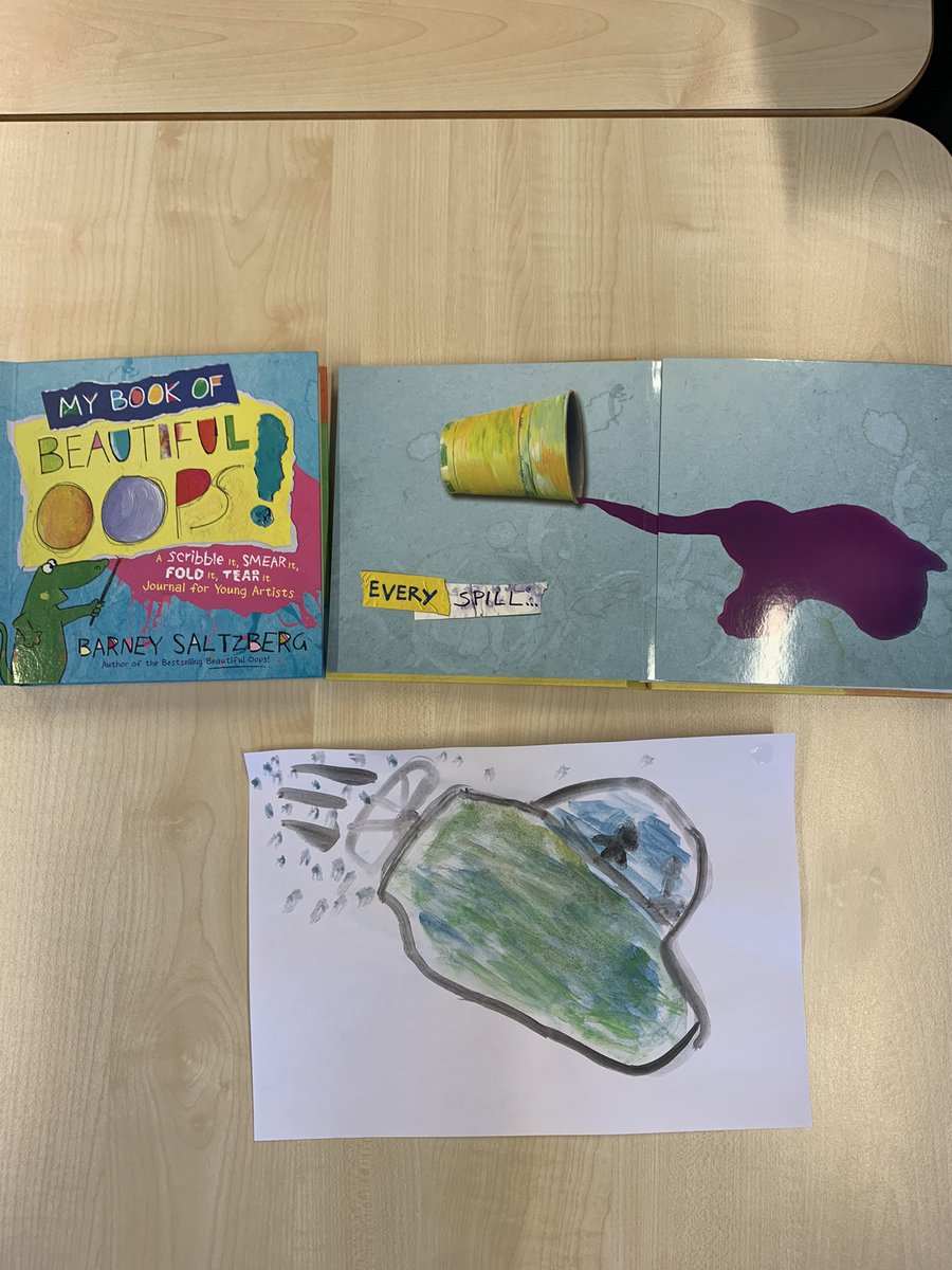 One amazing pupil from @Year4IJS today showed that we can turn our mistakes into something special with help from @BSaltzberg’s Beautiful Oops book 🎨💚 @NTFC_CT