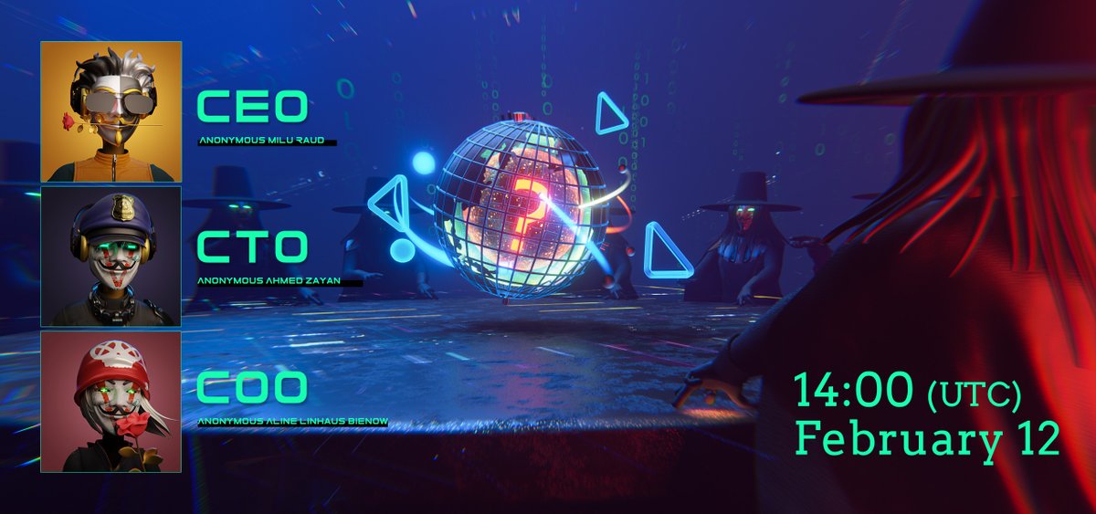 Anon_Metaverse's tweet photo. 💥#Anonverse #AMA Announcement💥

👁‍🗨In the upcoming AMA, our CEO - Milu Raud CTO - Ahmed Zayan and COO - Aline linhaus bienow will host the of @Anon_Metaverse .

🕑Time: Saturday, Feb 12, 14:00 UTC
📺Venue: https://t.co/BeJK40Sr8v https://t.co/j4gXqORb6O
