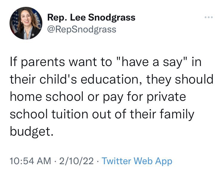 Rep. Lee Snodgrass on Twitter: 