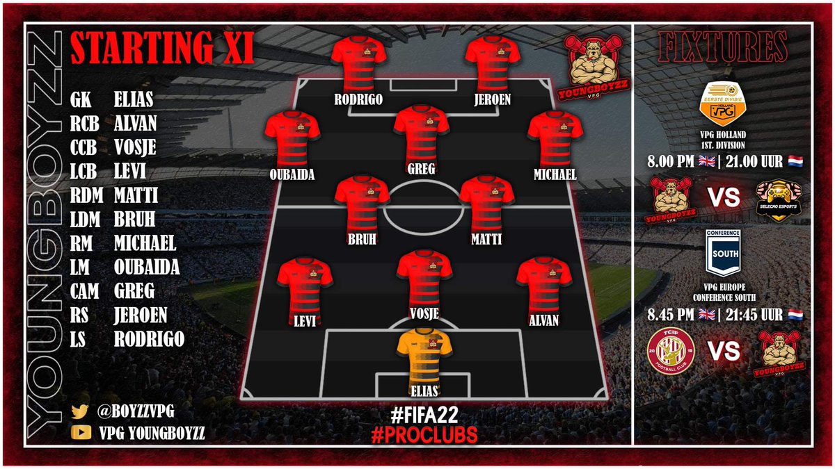 MATCHDAY 6 Line Up <a href="/OfficialVPG/">Virtual Pro Gaming</a> <a href="/VPG_Nederland/">VPG Nederland 🇳🇱</a>