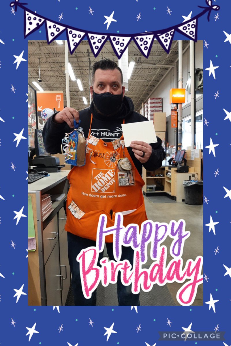 🎂 Happy Birthday to Service Desk Supervisor Chris Granger. We hope you have an amazing day. 🥳#homedepotbirthdays