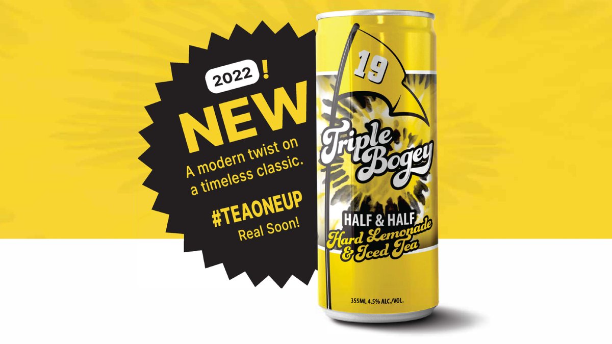 Fun: New release (coming in 2022) from <a href="/Triplebogey/">Triple Bogey Brewing Co</a> is a Half &amp; Half Hard Lemonade &amp; Iced Tea. It's a tribute to an "old friend," as Triple Bogey founder Geoff Tait had worked with Arnold Palmer in the apparel space prior.