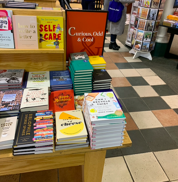 cirtbook's tweet photo. I was so amused when I caught #canirecyclethis in the Curious, Odd &amp; Cool section at Barnes &amp; Noble. Feels like the best genre for how I unravel recycling mysteries ♻️🧐 @BNBuzz https://t.co/98rADTI9tj