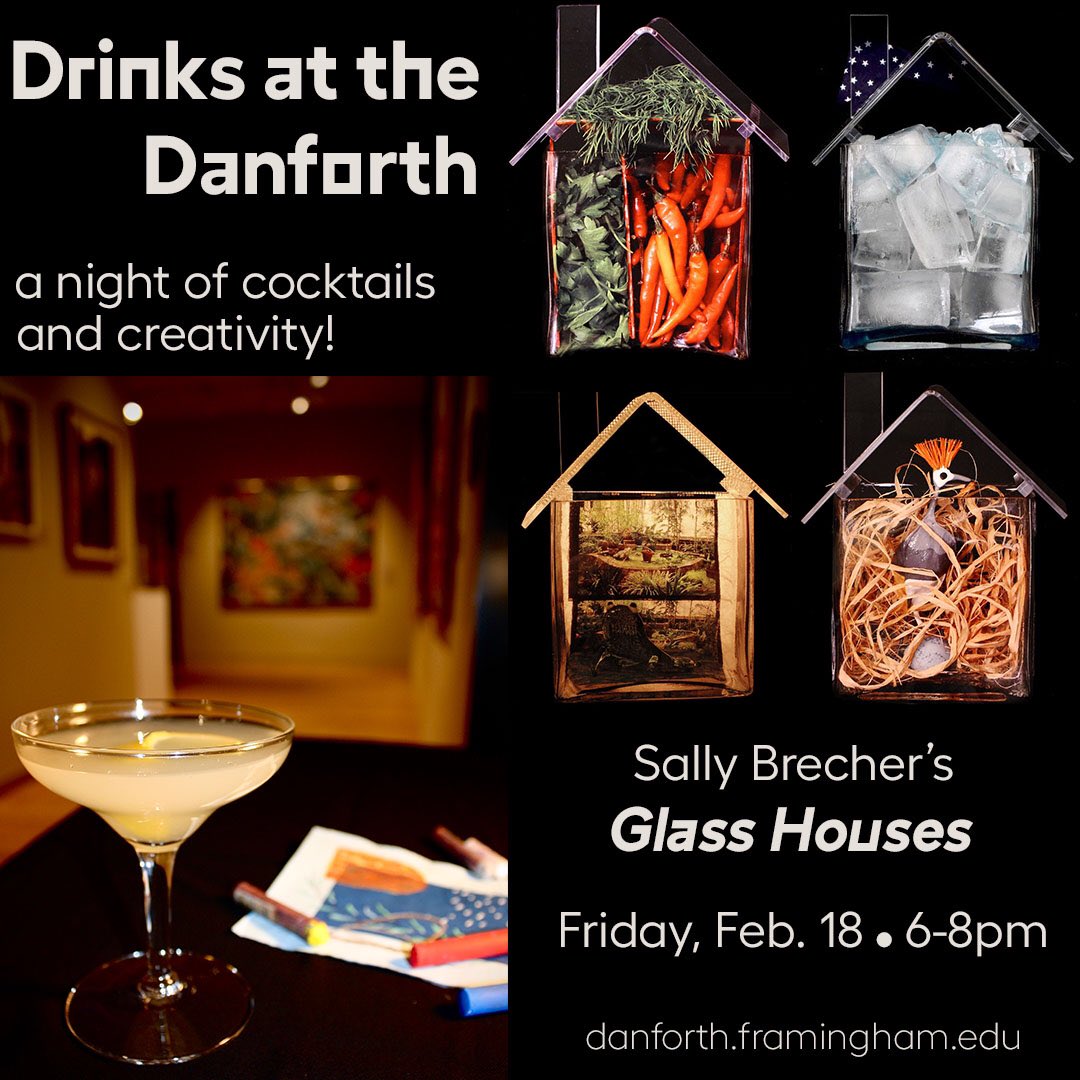 DanforthArt's tweet photo. One week left to register for this event! Be inspired by Sally Brecher’s “Glass Houses” while enjoying one of our signature cocktails! Advanced registration is required. 

https://t.co/uBFhUlBbD8 https://t.co/E8NqNFfilr