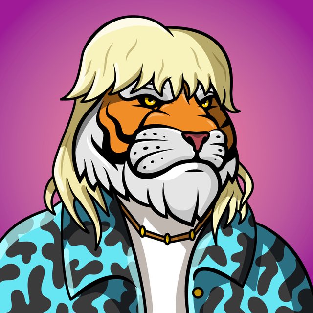 TripHapley's tweet photo. Wallet that mints the most gets this 1/1 Joe Exotic Tiger, so dope https://t.co/D2rW2T7Aed