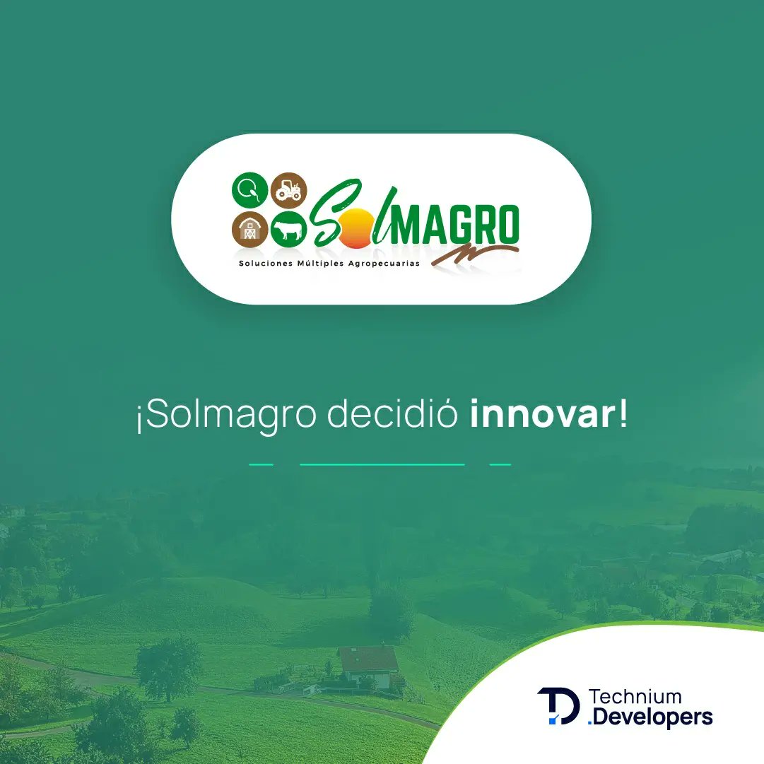 TechniumDev's tweet photo. 📈 Solmagro aumentó la productividad de su negocio gracias a una aplicación móvil que desarrollamos a la medida para la administración de fincas. 

¿Y tú, qué esperas para pedir tu app?
#Technium #Apps https://t.co/gt1GKJXRnA