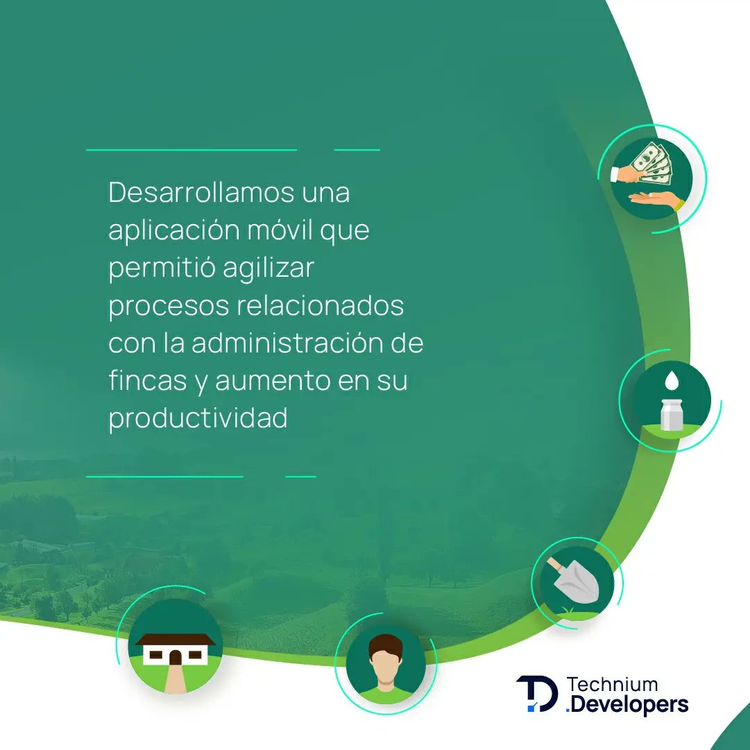 TechniumDev's tweet photo. 📈 Solmagro aumentó la productividad de su negocio gracias a una aplicación móvil que desarrollamos a la medida para la administración de fincas. 

¿Y tú, qué esperas para pedir tu app?
#Technium #Apps https://t.co/gt1GKJXRnA