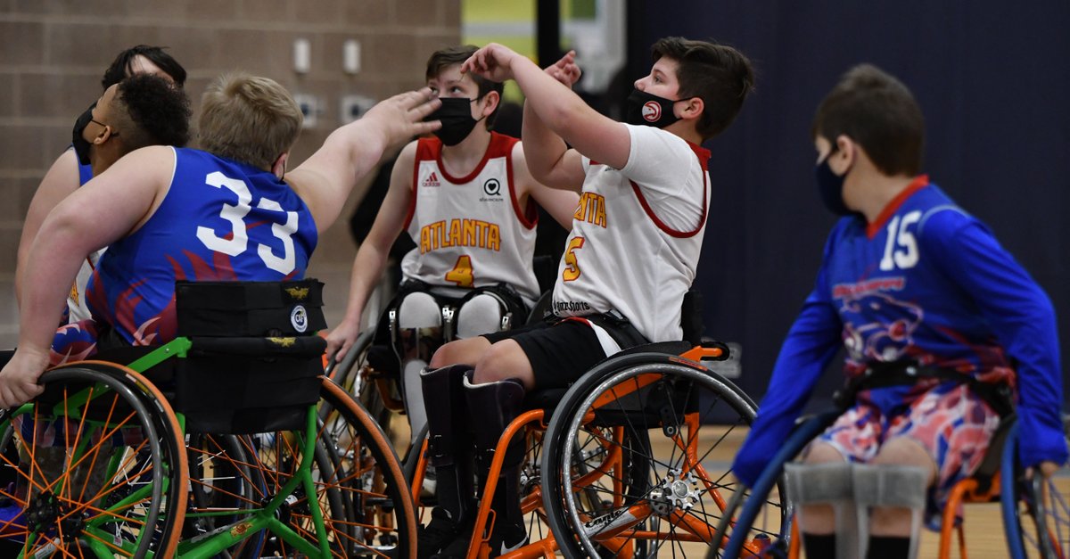 ATLHawks's tweet photo. A huge shoutout to our @BlazeSports Jr. Hawks teams at the Big Peach Slam Jam Wheelchair Basketball Tournament!
 
Jr. Hawks Varsity Red team placed first and Jr. Hawks Prep placed second! 🙌 https://t.co/4YqZ8Ne9q9